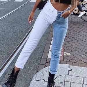 Adika mom jeans blue and white size M